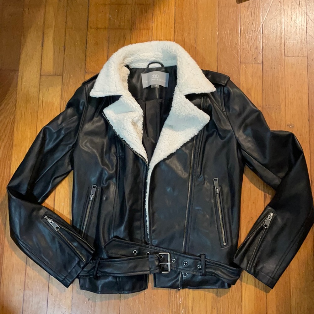 Leather Sherpa Jacket